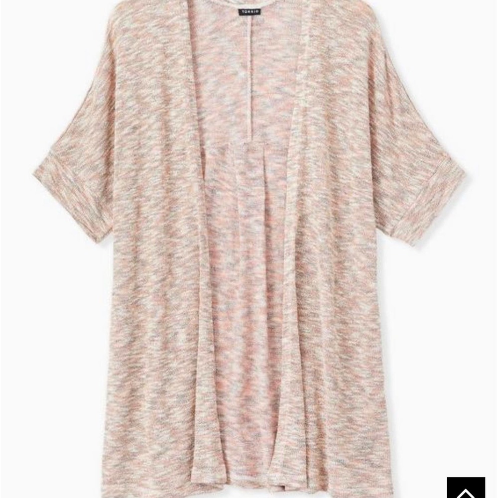 (2) Torrid Space Dye Hacci Lurex Dolman Cardigan
